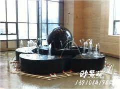 南京银行大厅水景施工中