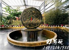 济南生态餐厅铜币水景