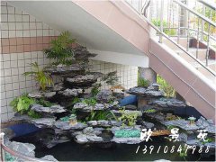 楼道假山造景
